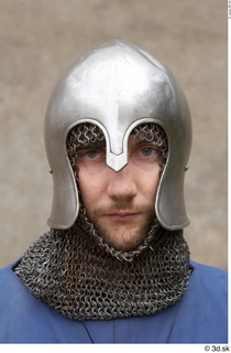 Photos Medieval Knight in mail armor 4 army head helmet…